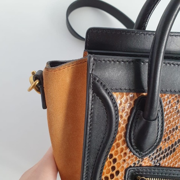 Celine Python / suede Nano Bag - Picture 5 of 13